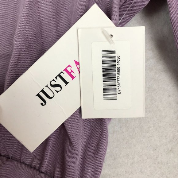 JustFab NWT Women's Size Medium Purple Long Sleeve Fit & Flare Mini Dress - Picture 8 of 13